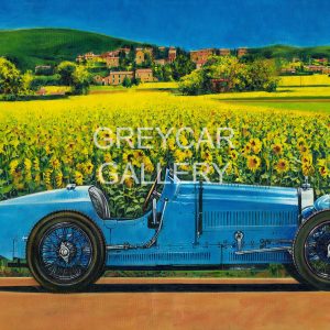 BUGATTI WITH SUNFLOWERS WATERMARKED