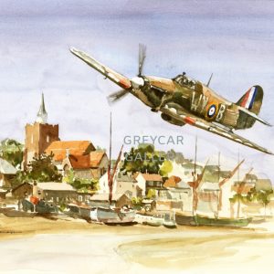 Hawker Hurricane over Maldon, Essex-ink